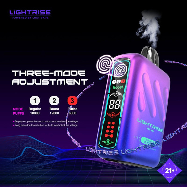 پاد یکبار مصرف لاست ویپ ۱۸۰۰۰ پاف | LOST VAPE LIGHTRISE TB18K